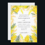 Rustic Yellow Greenery Floral Waterverf Wedding Kaart<br><div class="desc">Elegante moderne rustieke geel groen gebladerte Bloemen Waterverf bruiloft uitnodiging</div>