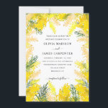 Rustic Yellow Greenery Floral Waterverf Wedding Kaart<br><div class="desc">Elegante moderne rustieke geel groen gebladerte Bloemen Waterverf bruiloft uitnodiging</div>