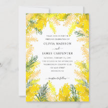 Rustic Yellow Greenery Floral Waterverf Wedding