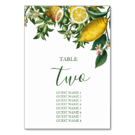 Rustic Yellow Lemon & Foliage Greenery Kaart