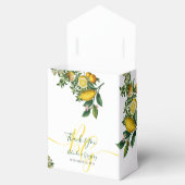 Rustic Yellow Lemon & Foliage Greenery Wedding Bedankdoosjes (Geopend)