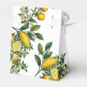 Rustic Yellow Lemon & Foliage Greenery Wedding Bedankdoosjes (Achterkant)