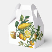 Rustic Yellow Lemon & Foliage Greenery Wedding Bedankdoosjes (Achterkant)