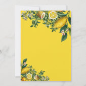Rustic Yellow Lemon & Foliage Greenery Wedding Save The Date (Achterkant)