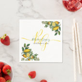 Rustic Yellow Lemon & Foliage Greenery Wedding Servet (Insitu)