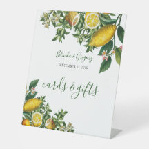 Rustic Yellow Lemon Greenery Wedding Cards & Gifts
