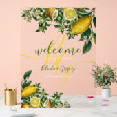 Rustic Yellow Lemon Greenery Wedding Welcome Sign Acryl Bord (Huwelijk)