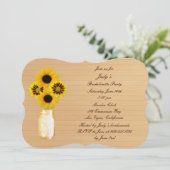 Rustic Yellow Mason Jar Bachelorette Party nodigt  Kaart (Staand voorkant)
