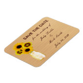 Rustic Yellow Mason Jar sparen de Datum Magnet Magneet (Linkerzijde)