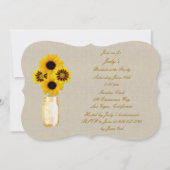 Rustic Yellow Mason Jars Bachelorette Party nodigt Kaart (Voorkant)