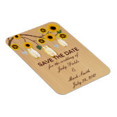 Rustic Yellow Mason Jars Save the Date Magnet Magneet (Rechterzijde)