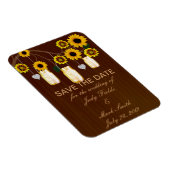 Rustic Yellow Mason Jars Save the Date Magnet Magneet (Rechterzijde)