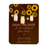 Rustic Yellow Mason Jars Save the Date Magnet Magneet (Verticaal)