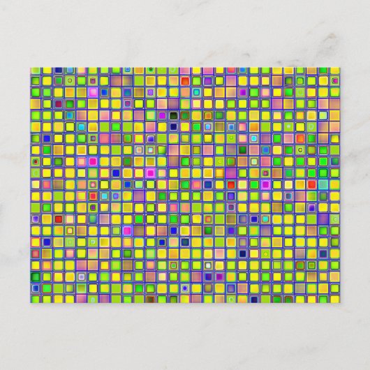 Rustic Yellow Mosaic 'Clay' tegels patroon Briefkaart (Voorkant)