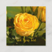 Rustic Yellow Rose Custom Text Informatiekaartje (Voorkant)