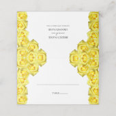 Rustic Yellow Roses Wedding Place Card Plaatskaartje (Buitenkant ongevouwen)