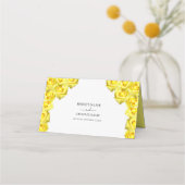 Rustic Yellow Roses Wedding Place Card Plaatskaartje (Achterkant)
