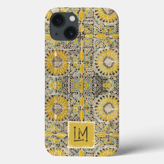 Rustic Yellow Stamped  Esthetische Bloemen Case-Mate iPhone Case (Achterkant)