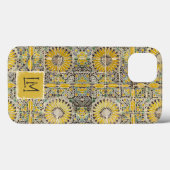 Rustic Yellow Stamped  Esthetische Bloemen Case-Mate iPhone Case (Achterkant (horizontaal))