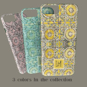 Rustic Yellow Stamped  Esthetische Bloemen Case-Mate iPhone Case