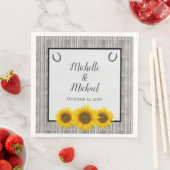 Rustic Yellow Sunflower Barn Wedding Servet (Insitu)