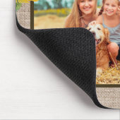 Rustic Yellow Sunflower Burlap Blessed Ma Foto Muismat (Hoek)