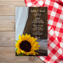 Rustic Yellow Sunflower en Barn Wood Wedding