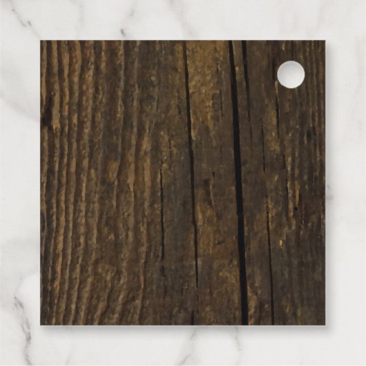 Rustic Yellow Sunflower en Barn Wood Wedding Bedankjes Labels (Achterkant)