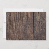 Rustic Yellow Sunflower en Barn Wood Wedding Kaart (Achterkant)