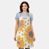 Rustic Yellow Sunflower Name Monogram Schort (Gedragen)