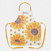 Rustic Yellow Sunflower Name Monogram Schort (Voorkant)