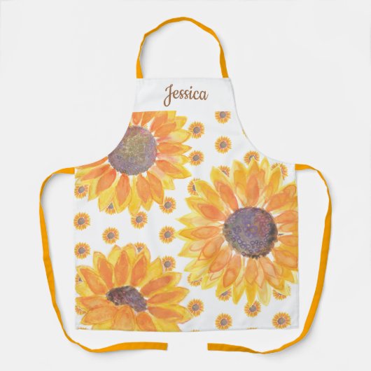 Rustic Yellow Sunflower Name Monogram Schort (Voorkant)