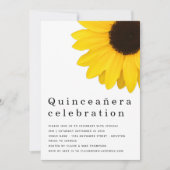 Rustic Yellow Sunflower Quinceanera 15th Birthday Kaart (Voorkant)