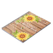 Rustic Yellow Sunflower Recipe Notitieboek (Linkerzijde)
