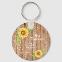 Rustic Yellow Sunflower Teacher Appreciation