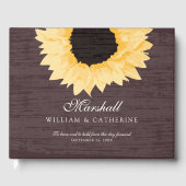 Rustic Yellow Sunflower Wedding Gastenboek (Voorkant)
