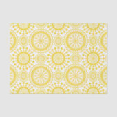 Rustic Yellow White Circle Pattern Tissuepapier (Voorkant)