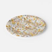 Rustic Yellow Wildflower Party Papieren Bordje (Gekanteld)