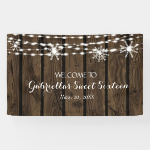 Rustic yet Droy Winter Sweet Sixteen Banner