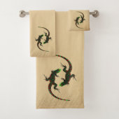 Rustic Yin Yang Lizards Bad Handdoek (Insitu)