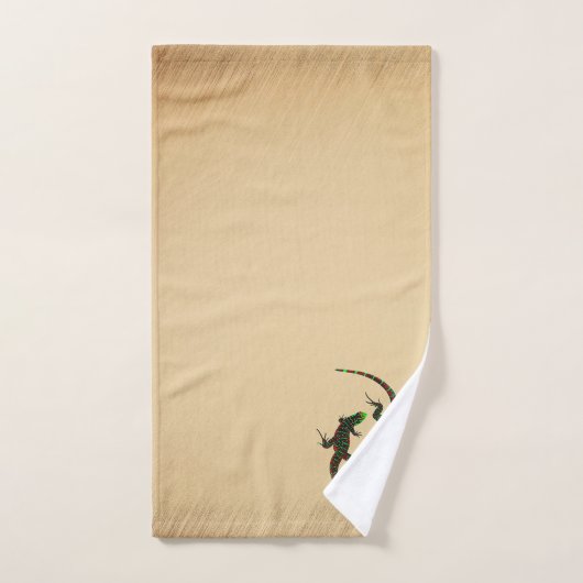 Rustic Yin Yang Lizards Bad Handdoek (Handdoek)