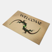 Rustic Yin Yang Lizards Deurmat (Schuin)