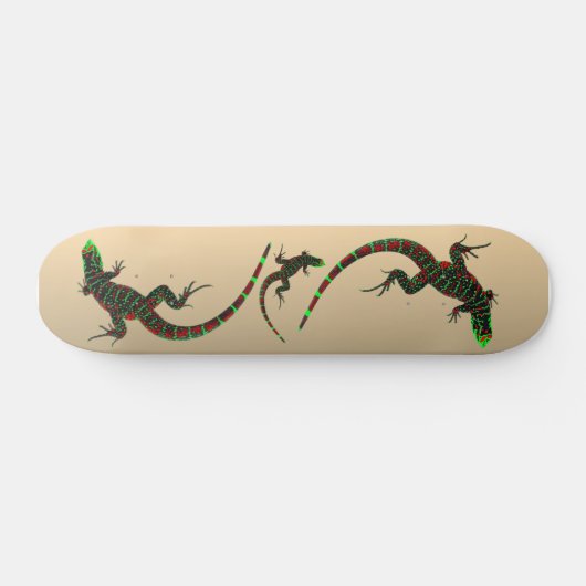Rustic Yin Yang Lizards Persoonlijk Skateboard (Horizontaal)