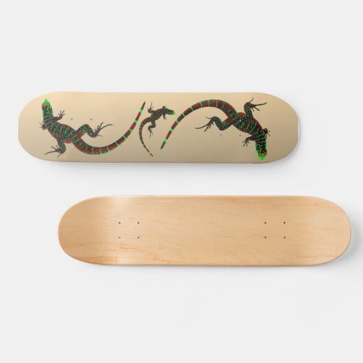 Rustic Yin Yang Lizards Persoonlijk Skateboard (Horizontaal)