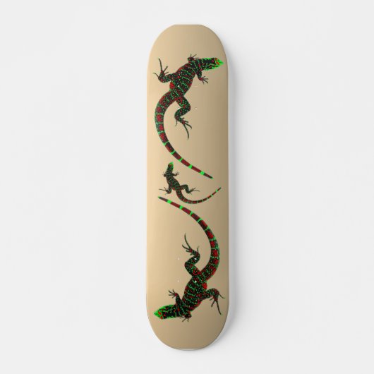 Rustic Yin Yang Lizards Persoonlijk Skateboard (Voorkant)