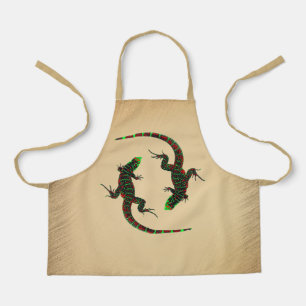Rustic Yin Yang Lizards Schort