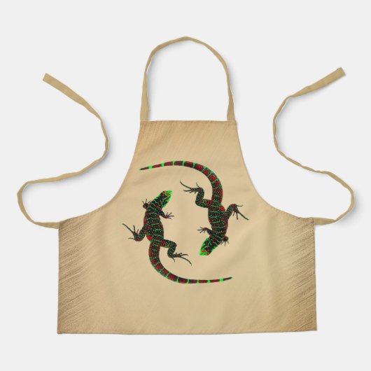 Rustic Yin Yang Lizards Schort (Voorkant)