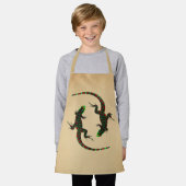 Rustic Yin Yang Lizards Schort (Gedragen)