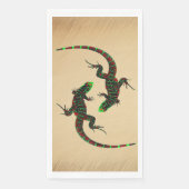 Rustic Yin Yang Lizards Servet (Voorkant)