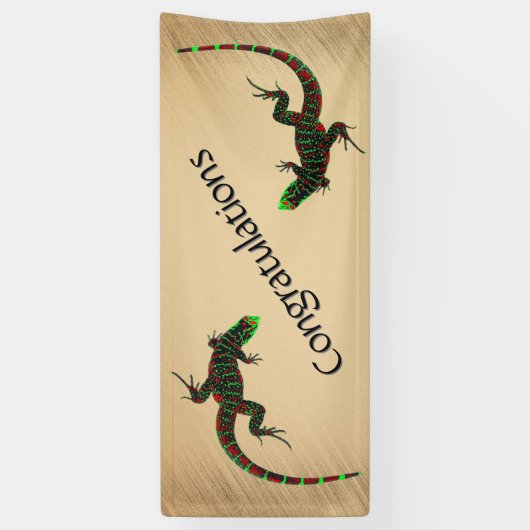 Rustic Yin Yang Lizards Spandoek (Verticaal)